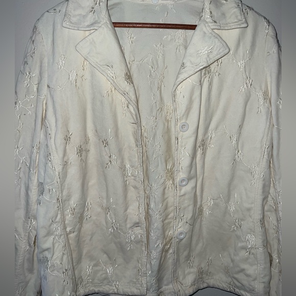 Johnny Was | Vintage White Embroidered Button-up Jacket - Picture 3 of 11